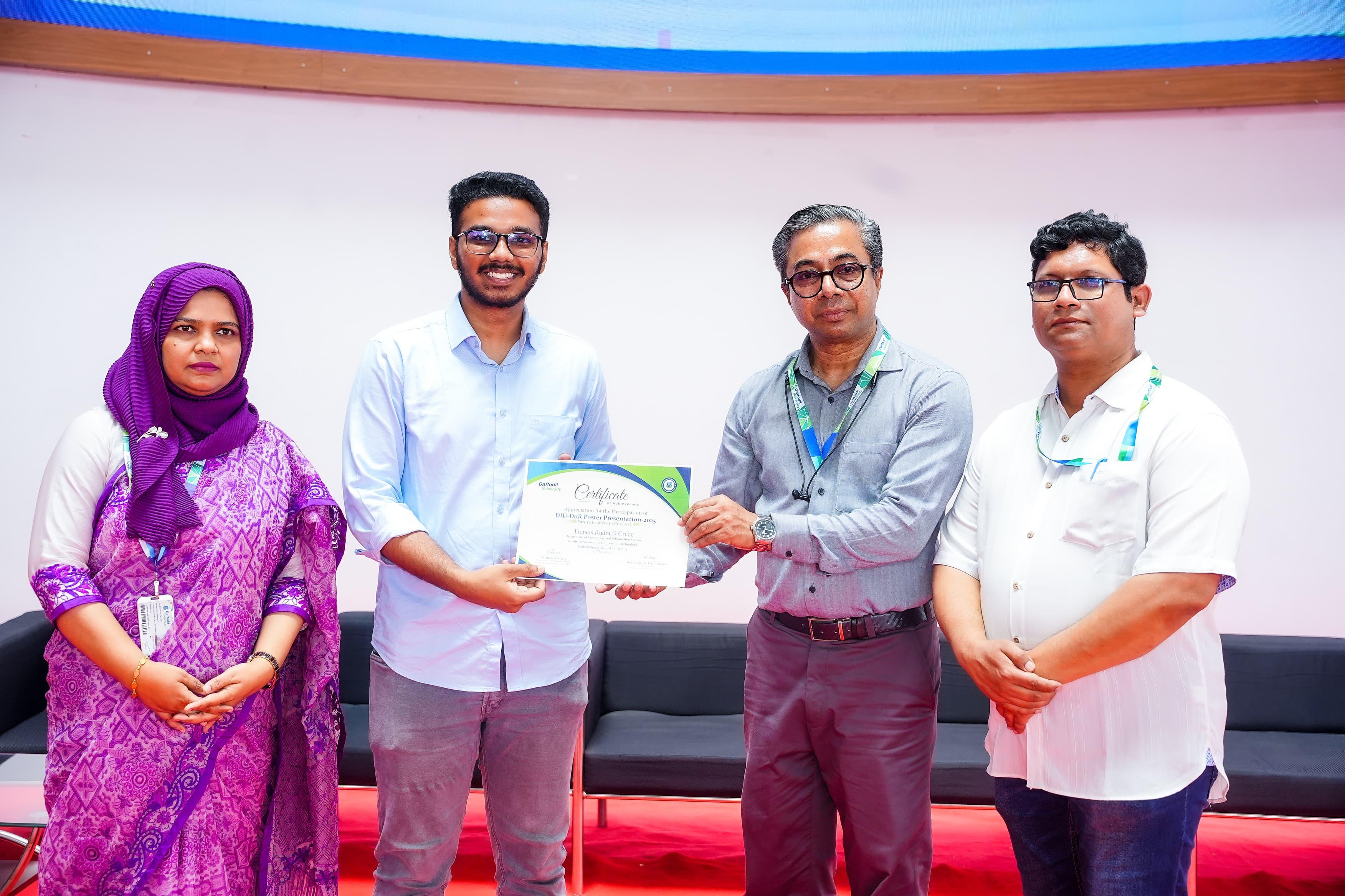 3rd Place, DIU-DoR Poster Presentation